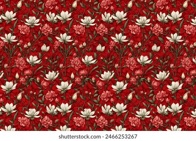 flores de patrón sin costura en forma de Vectores y hojas. fondo floral para papel de envolver, tela textil, 