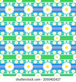 Seamless pattern with flowers. Vintage wallpaper with blooming flowers.