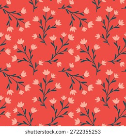 Padrão contínuo de flores. Padrão para papel de parede, papel de embalagem, impressões têxteis, embalagem, papel digital, etc.