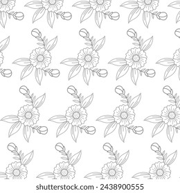 Seamless Pattern flowers watercolor illustration.Background for Mother's Day, wedding, birthday for cards or other design, fabrics, textiles, paper, wallpaper, web pages.
