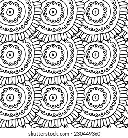 Seamless pattern with flowers white 1