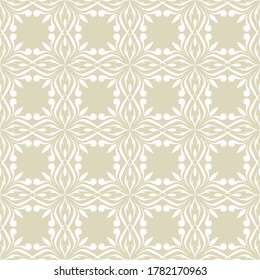 Patrón sin foco con flores. Diseño blanco sobre el fondo verde oliva. Ilustración del vector