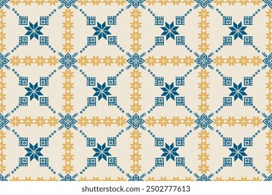 nahtloses Muster mit Blumen, gelbe, blaue Blumen.