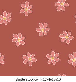 Seamless pattern with flowers for your design. Vector.