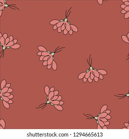 Seamless pattern with flowers for your design. Vector.