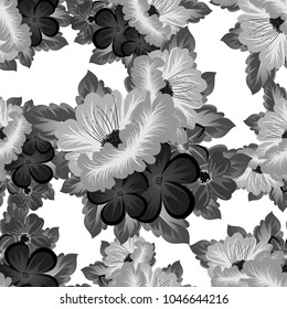 seamless pattern of flowers. For your fabric design, greeting, invitation. For wedding, party, birthday, holiday Vector illustration