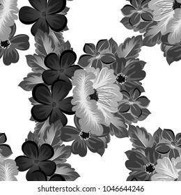 seamless pattern of flowers. For your fabric design, greeting, invitation. For wedding, party, birthday, holiday Vector illustration