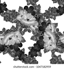 seamless pattern of flowers. For your fabric design, greeting, invitation. For wedding, party, birthday, holiday Vector illustration