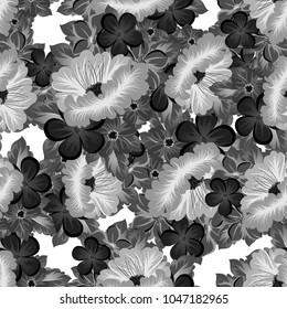 seamless pattern of flowers. For your fabric design, greeting, invitation. For wedding, party, birthday, holiday Vector illustration