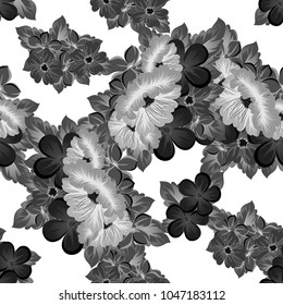 seamless pattern of flowers. For your fabric design, greeting, invitation. For wedding, party, birthday, holiday Vector illustration