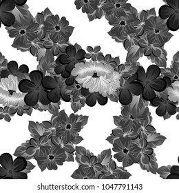 seamless pattern of flowers. For your fabric design, greeting, invitation. For wedding, party, birthday, holiday Vector illustration