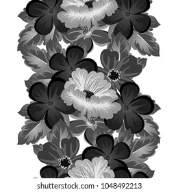 seamless pattern of flowers. For your fabric design, greeting, invitation. For wedding, party, birthday, holiday Vector illustration