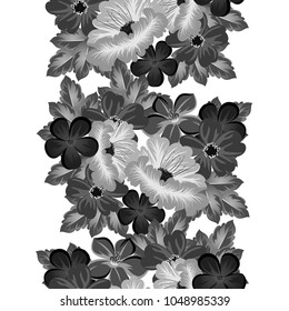 seamless pattern of flowers. For your fabric design, greeting, invitation. For wedding, party, birthday, holiday Vector illustration