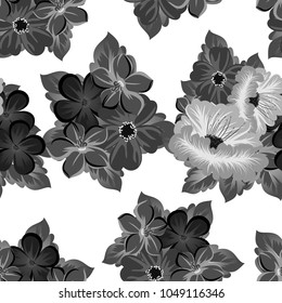 seamless pattern of flowers. For your fabric design, greeting, invitation. For wedding, party, birthday, holiday Vector illustration