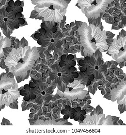 seamless pattern of flowers. For your fabric design, greeting, invitation. For wedding, party, birthday, holiday Vector illustration