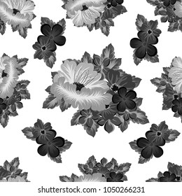 seamless pattern of flowers. For your fabric design, greeting, invitation. For wedding, party, birthday, holiday Vector illustration
