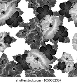 seamless pattern of flowers. For your fabric design, greeting, invitation. For wedding, party, birthday, holiday Vector illustration
