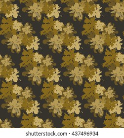 Seamless pattern with flowers-blots. Creative and artistic pattern for wallpaper, fabric, wrapper, cover. Vector illustration, eps10