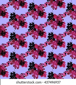 Seamless pattern with flowers-blots. Creative and artistic pattern for wallpaper, fabric, wrapper, cover. Vector illustration, eps10