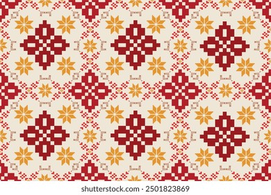 seamless pattern with flowers,red flowers