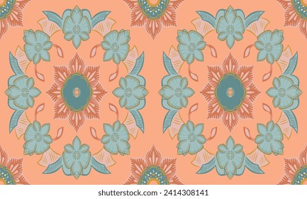 Seamless pattern of flowers.Seamless pattern vector design for fashion, fabric, wallpaper.