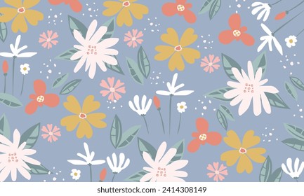 Seamless pattern of flowers.Seamless pattern vector design for fashion, fabric, wallpaper.