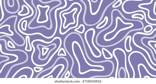 Um padrão contínuo de linhas onduladas orgânicas fluidas em vinco e branco, criando uma sensação de movimento e profundidade.