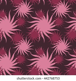 seamless pattern with fluffy flowers