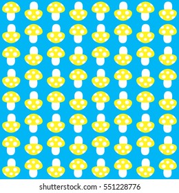 Seamless pattern fly agaric (Amanita)