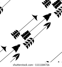 seamless pattern with flying arrows