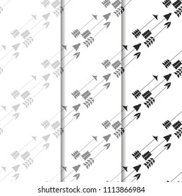 seamless pattern with flying arrows