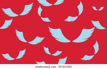 seamless pattern of flying wings