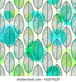 Seamless pattern with foliage