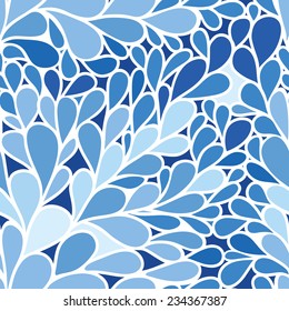 Nahtloses Muster. Foliierter Hintergrund in blauen Farben