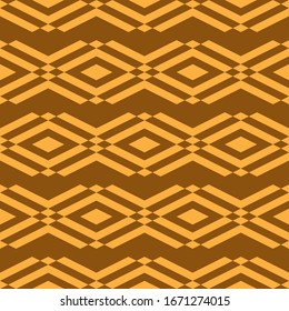 Seamless pattern. Folk motif. Ethnic wallpaper. Rhombuses, parallelograms, chevrons ornament.  Geometric backdrop. Vector.