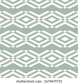 Seamless pattern. Folk motif. Ethnic wallpaper. Geometric backdrop. Rhombuses, parallelograms, chevrons ornament. Digital paper, textile print, web design, abstract. Simple shapes background. Vector.