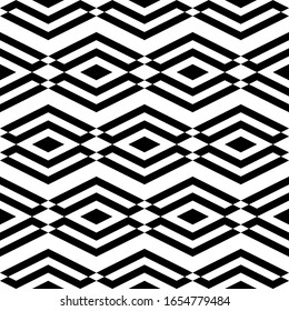 Seamless pattern. Folk motif. Rhombuses, chevrons, figures ornament. Shapes background. Geometric backdrop. Ethnic wallpaper. Digital paper, textile print, web design, abstract. Vector artwork.