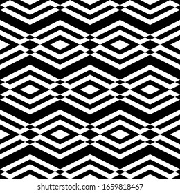 Seamless pattern. Folk motif. Rhombuses, chevrons, figures ornament. Shapes background. Geometric backdrop. Digital paper, textile print, web design, abstract. Ethnic wallpaper. Vector artwork.
