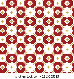 patrón sin costura en estilo folk. oro rojo, formas geométricas de puntos. yegua mexicana. Patrón sin foco. Diseño con eclosión manual. Textil. Ornamento étnico de boho. Ilustración vectorial para el diseño web 