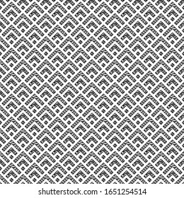 Seamless pattern. Folk wallpaper. Curves, squares backdrop. Chevrons, checks ornament. Angle brackets, diamonds background. Tribal motif. Ethnic mosaic. Digital paper, textile print, abstract. Vector