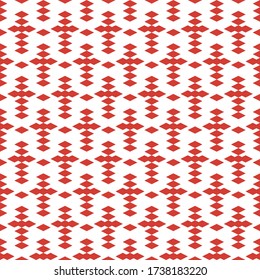 Seamless pattern. Folk wallpaper. Ethnic motif. Simple shapes background. Geometric backdrop. Rhombuses, figures ornament. Digital paper, textile print, web design, abstract