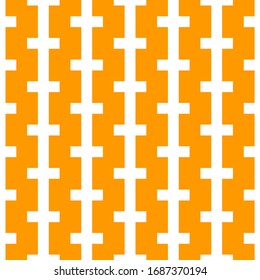 Seamless pattern. Folk wallpaper. Figures ornament. Shapes backdrop. Embroidery background. Tribal motif. Ethnic mosaic. Digital paper, textile print, web design, abstract illustration. Vector art.