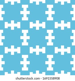 Seamless pattern. Folk wallpaper. Figures ornament. Geometric ornate. Embroidery background. Tribal motif. Ethnic mosaic. Digital paper, textile print, web design, abstract illustration. Vector art.