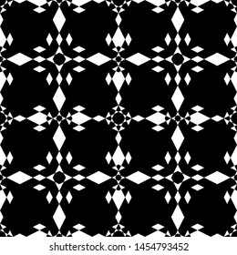Seamless pattern. Folk wallpaper. Rhombuses, triangles, figures ornament. Ethnic motif. Simple background. Geometric backdrop. Digital paper, textile print, web design, abstract.