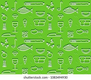 seamless pattern food
