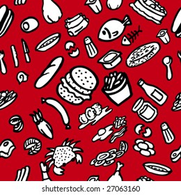 Seamless Pattern: food