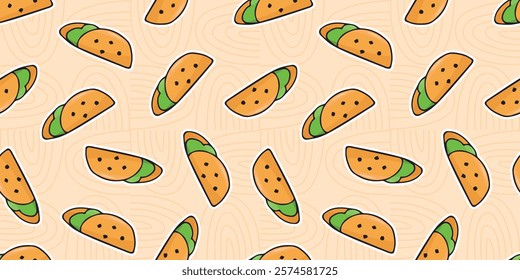 seamless pattern with food. a delicious sandwich. pp sandwich. seamless pattern. delicious pattern for food packaging. vector. fast food.