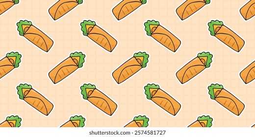 seamless pattern with food. a delicious sandwich. pp sandwich. seamless pattern. delicious pattern for food packaging. vector. fast food.