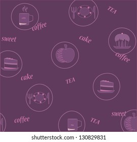 Seamless pattern with  food icons. Seamless pattern can be used for wallpaper, pattern fills, web page background,surface textures.