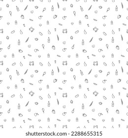 Seamless pattern with food icons. doodle food pattern. Food background